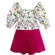 CONJUNTO BLUSA CIGANINHA LASTEX E SAIA SHORT PRECOCE M2CJ5365