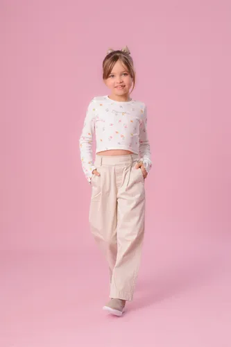 BLUSA CROPPED RIBANA MICRO FLORES COLORIDAS MANGA FLARE PITUCHINHUS 28755