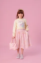 BLUSA TRICOT CROPPED UNICÓRNIO COLORIDO PITUCHINHUS 28663
