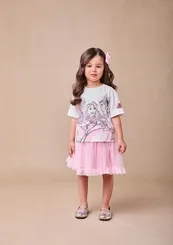 SAIA BALLET EM TULE E PAETÊ ANIMÊ P5930