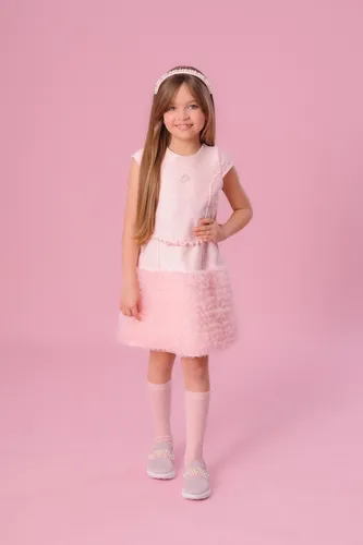 VESTIDO BOUCLE SAIA FRUFRU TULE COM CINTO PITUCHINHUS 28768