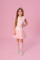VESTIDO BOUCLE SAIA FRUFRU TULE COM CINTO PITUCHINHUS 28768