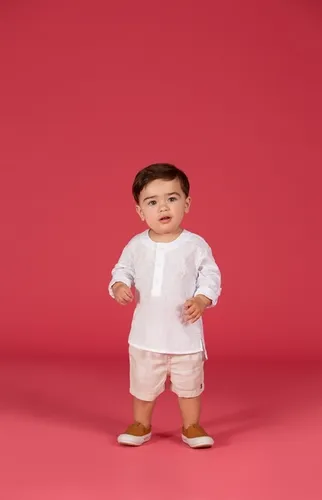 CONJUNTO BATA E SHORT LINHO PRECOCE BCO5430