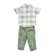 CONJUNTO CAMISA XADREZ GOLA PADRE E CALÇA PRECOCE BCO5436