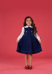 CONJUNTO VESTIDO E CAMISA GOLA BABADINHO PRECOCE MCJ5341