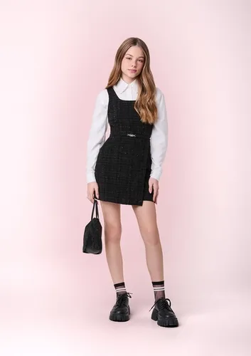 VESTIDO TWEED CINTO AUTHORIA R4961