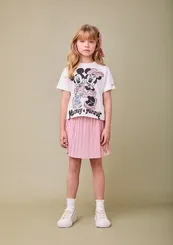 CONJUNTO MC BLUSA MICKEY E MINNIE SAIA ANIMÊ N4869