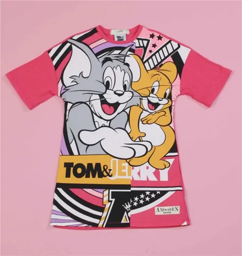 VESTIDO TOM E JERRY ESTAMPADO