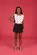 CONJUNTO BLUSA LASTEX COSTAS E SHORT SAIA PRECOCE LCJ5408