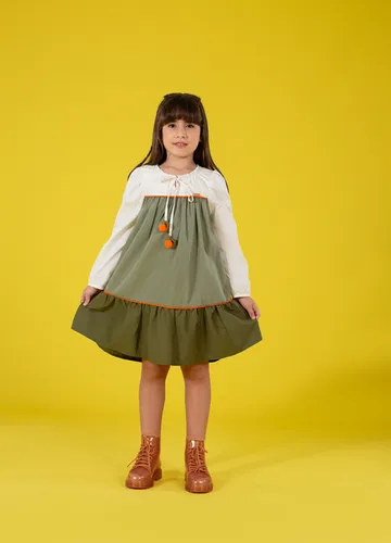 VESTIDO ML COM ELÁSTICO NA GOLA PRECOCE M2VT5387