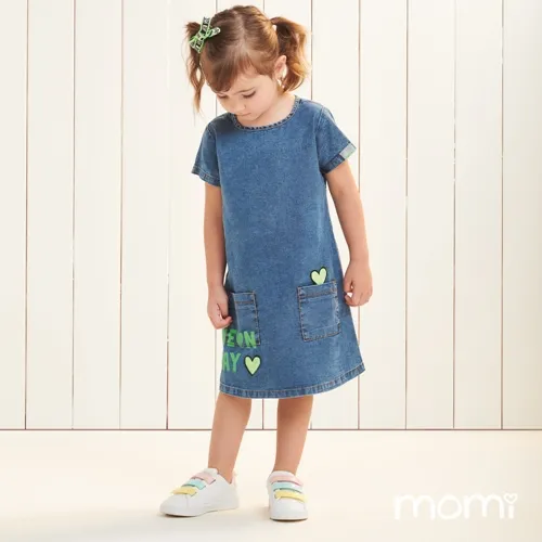 T-DRESS JEANS CORAÇÕES