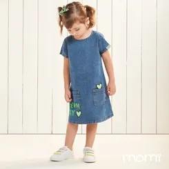 T-DRESS JEANS CORAÇÕES