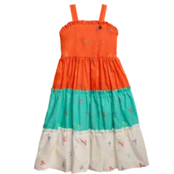VESTIDO COM RECORTES BABADINHO SOBREPOSIÇÃO PRECOCE M2VT5558