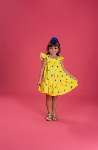 VESTIDO PALA REDONDA ALÇA BABADINHO PRECOCE MVT5524