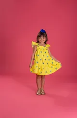 VESTIDO PALA REDONDA ALÇA BABADINHO PRECOCE MVT5524