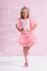 BLUSA COTTON NOZINHO MANGAS TULE SAPATILHA BARBIE PITUCHINHUS 40107