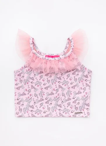 BLUSA CROPPED LIGHT BABADO TULE BARBIE BALLET PITUCHINHUS 40135