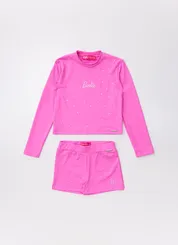 CONJUNTO LIGHT BLUSA E SHORT CRISTAIS BARBIE UV80 PITUCHINHUS 40130