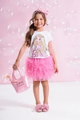 BLUSA COTTON BARBIE CRISTAIS PITUCHINHUS 40139