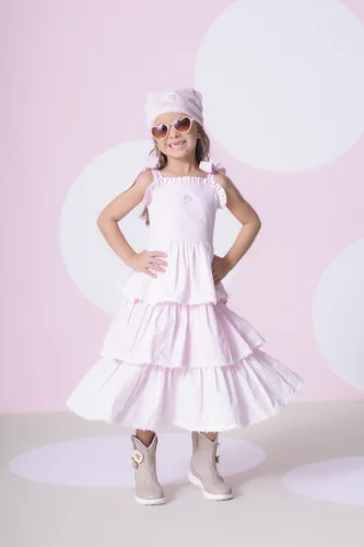 VESTIDO TRICOLINE XADREZ BABADOS RENDINHA PITUCHINHUS 29401