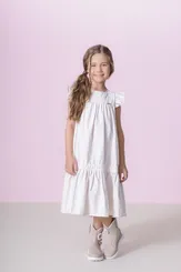 VESTIDO ALGODÃO BABADO MULTI RENDINHA PITUCHINHUS 29417