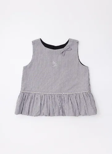 BLUSA ALGODÃO MINI LISTRADO BALONÊ CRISTAIS PITUCHINHUS 29421