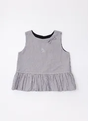 BLUSA ALGODÃO MINI LISTRADO BALONÊ CRISTAIS PITUCHINHUS 29421