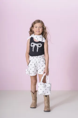 SHORT ALGODÃO LAÇOS PUFFER PITUCHINHUS 29452