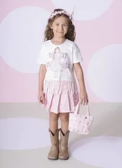 SAIA SHORT PREGAS SARJA FLORAL PITUCHINHUS 29481