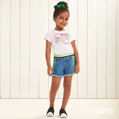 SHORT JEANS LISTRAS LATERAIS