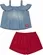 CONJ.BLUSA C/SHORT  JEANS/