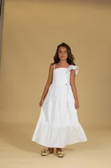 VESTIDO MIDI UM OMBRO COM LASTEX NAS COSTAS PRECOCE LVT5694