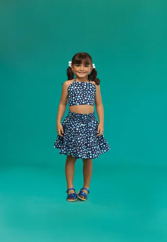 CONJUNTO BLUSA E FRENTE ÚNICA E SAIA CÓS ELÁSTICO PRECOCE M2CJ5792