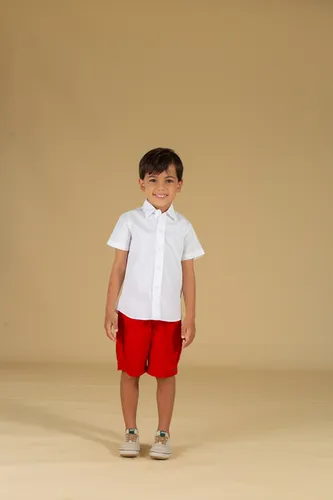 CONJUNTO CAMISA E BERMUDA CARGO VERMELHO PRECOCE MCO5703