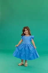 VESTIDO DECOTE NAS COSTAS COM ELÁSTICO E AMARRAÇÃO PRECOCE MVT5756
