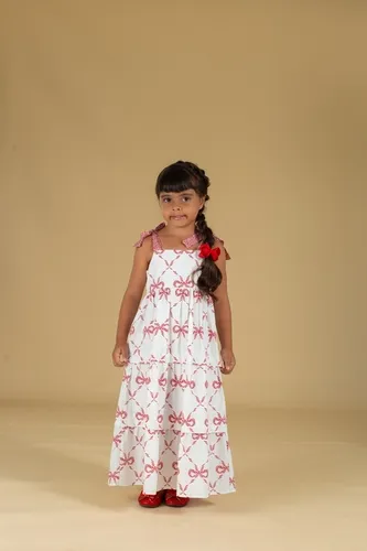 VESTIDO COM ALÇAS AMARRAÇÃO E LAÇO CANDY CANES PRECOCE M2VT5681