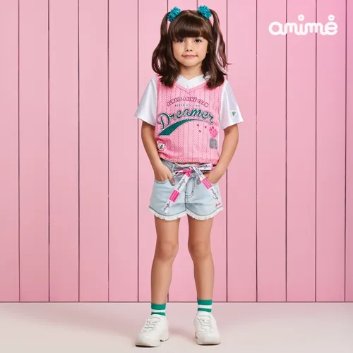 BLUSA MALHA C/ TELA OFF/ROSA