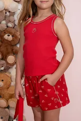 CONJUNTO REGATA RIB E SHORT TRICOLINE LACINHOS PITUCHINHUS 29397