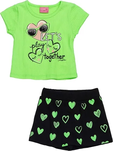 CONJUNTO BLUSA NEON VERDE