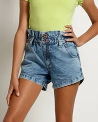 SHORT JEANS CINTURA ALTA