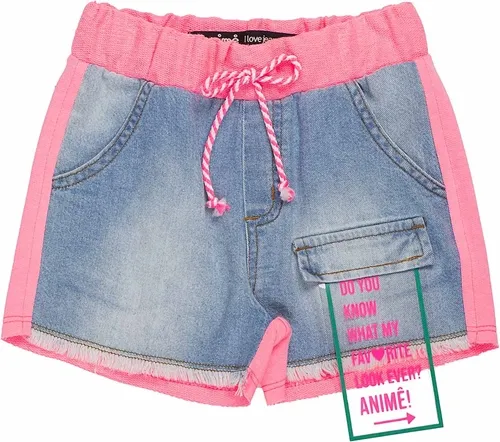 SHORT JEANS C/ MOLETOM NEON NEON