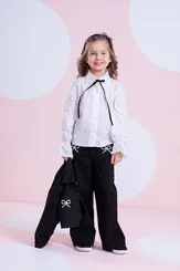 CAMISA TRICOLINE LAÇOS BORDADOS VELUDO PITUCHINHUS 30058
