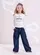 CALÇA RETA JEANS CRISTAIS PITUCHINHUS 30453
