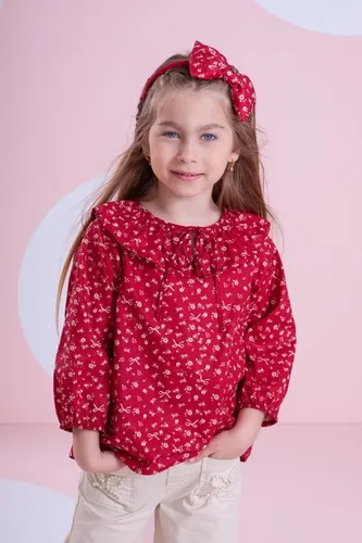 BLUSA ALGODÃO MINI FLORES GOLA PITUCHINHUS 30085