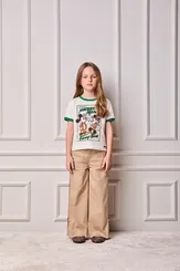 CALÇA SARJA PREGAS ANIMÊ N5369