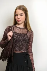 BLUSA TULE ANIMAL PRINT AUTHORIA R5605