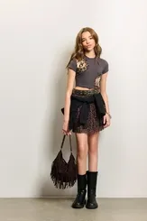 SAIA DE TULE ANIMAL PRINT AUTHORIA  R5858