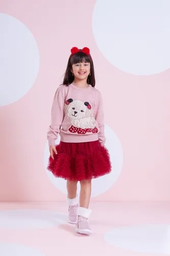 BLUSA TRICOT CACHORRINHO POMPOM CRISTAL PITUCHINHUS 30025