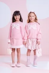 BLUSA RIB PINHO E LAÇO DE PELE BORDADO PITUCHINHUS 30067