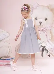 VESTIDO ALGODÃO XADREZ RENDA PITUCHINHUS 30711